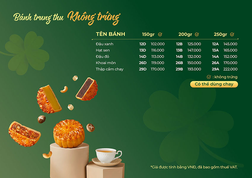 bánh trung thu givral không trứng