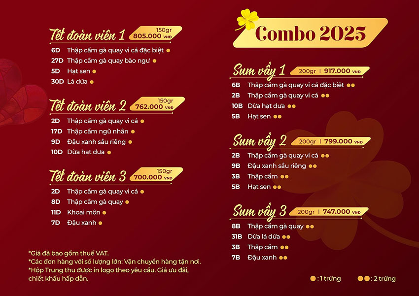 combo bánh trung thu givral