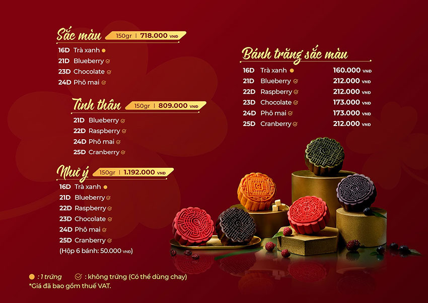 combo bánh trung thu givral sắc màu
