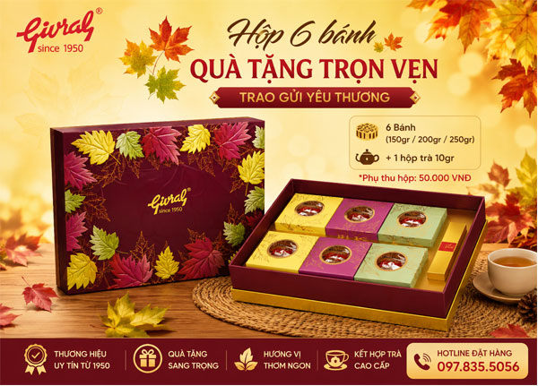 Combo bánh trung thu givral như ý